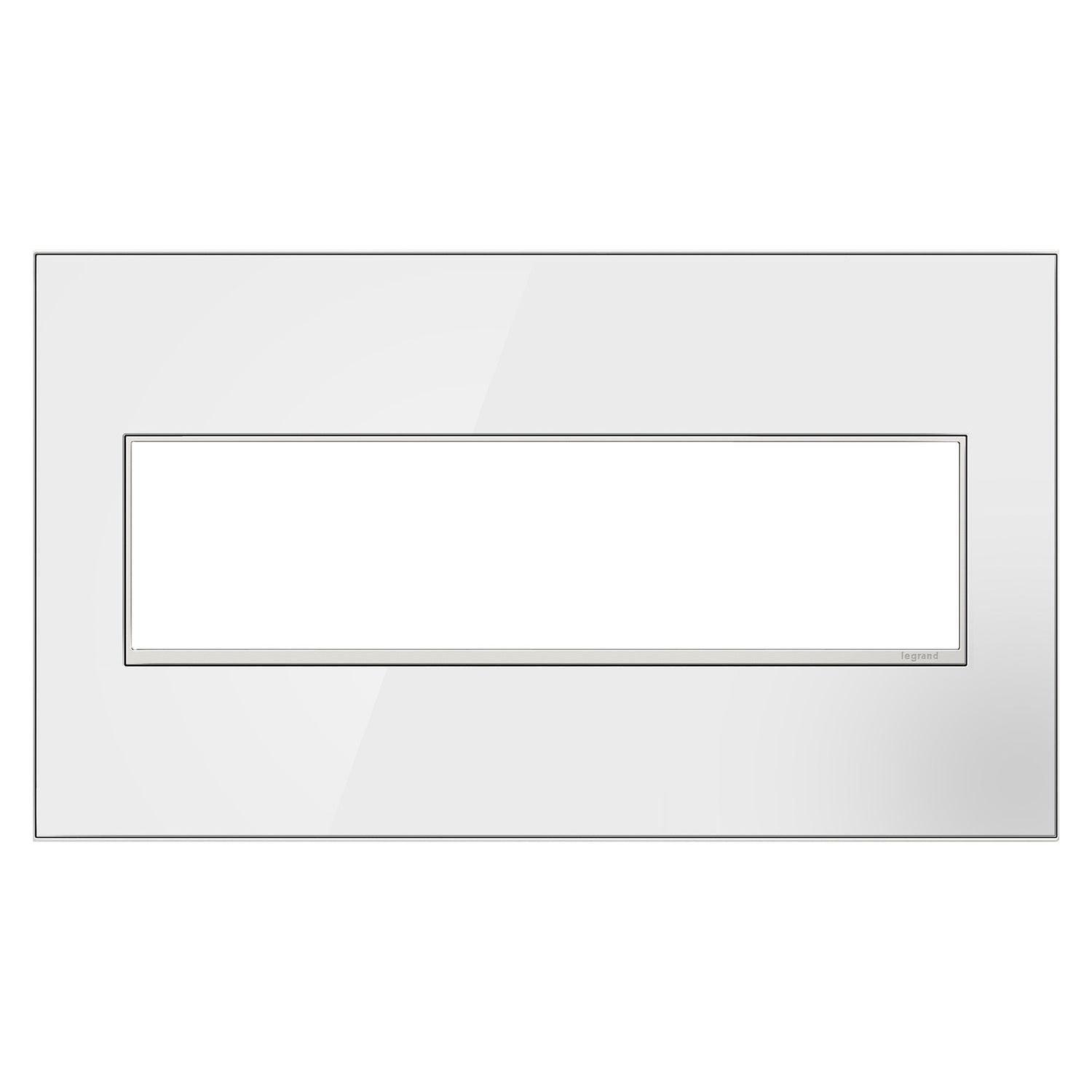 Legrand - Mirror White-On-White 4-Gang Wall Plate - Lights Canada