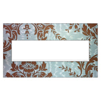 Custom 4-Gang Wall Plate with White Trim