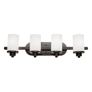 Parkdale Vanity Light Oil Rubbed Bronze White Glass
