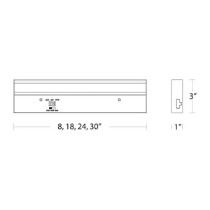 WAC Lighting - 18" LED Light Bar 3-CCT with Rocker Switch - Lights Canada