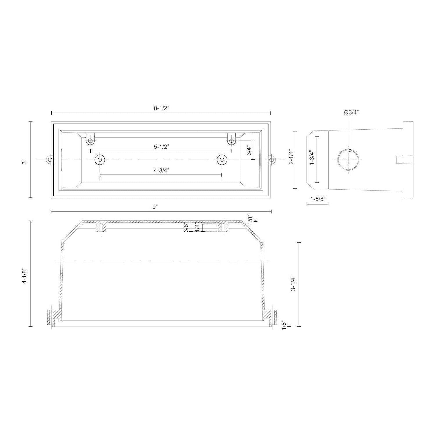 Kuzco - Bristol Concrete Box (for ER9410) - Lights Canada