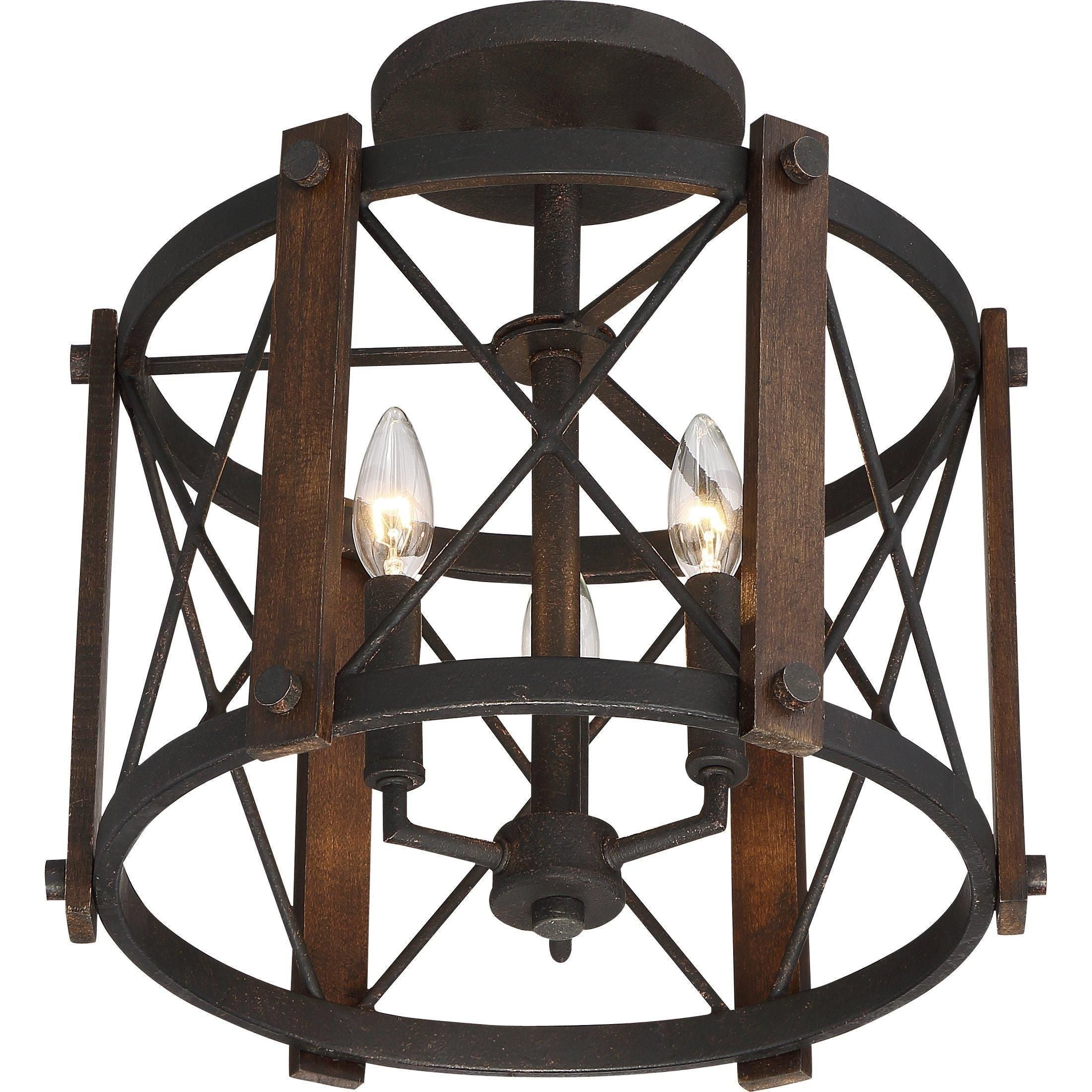 Quoizel - Baron Semi Flush Mount - Lights Canada