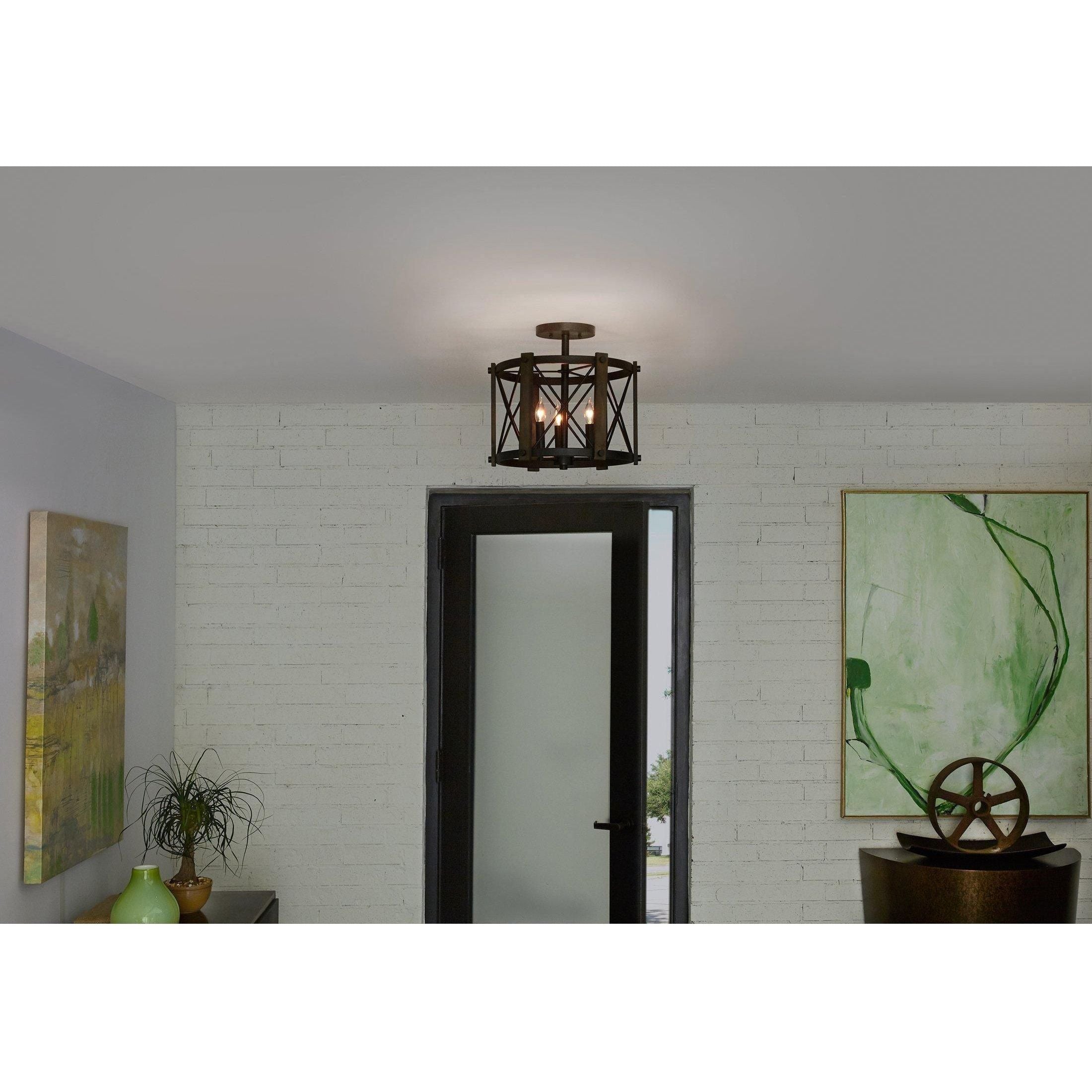 Quoizel - Baron Semi Flush Mount - Lights Canada
