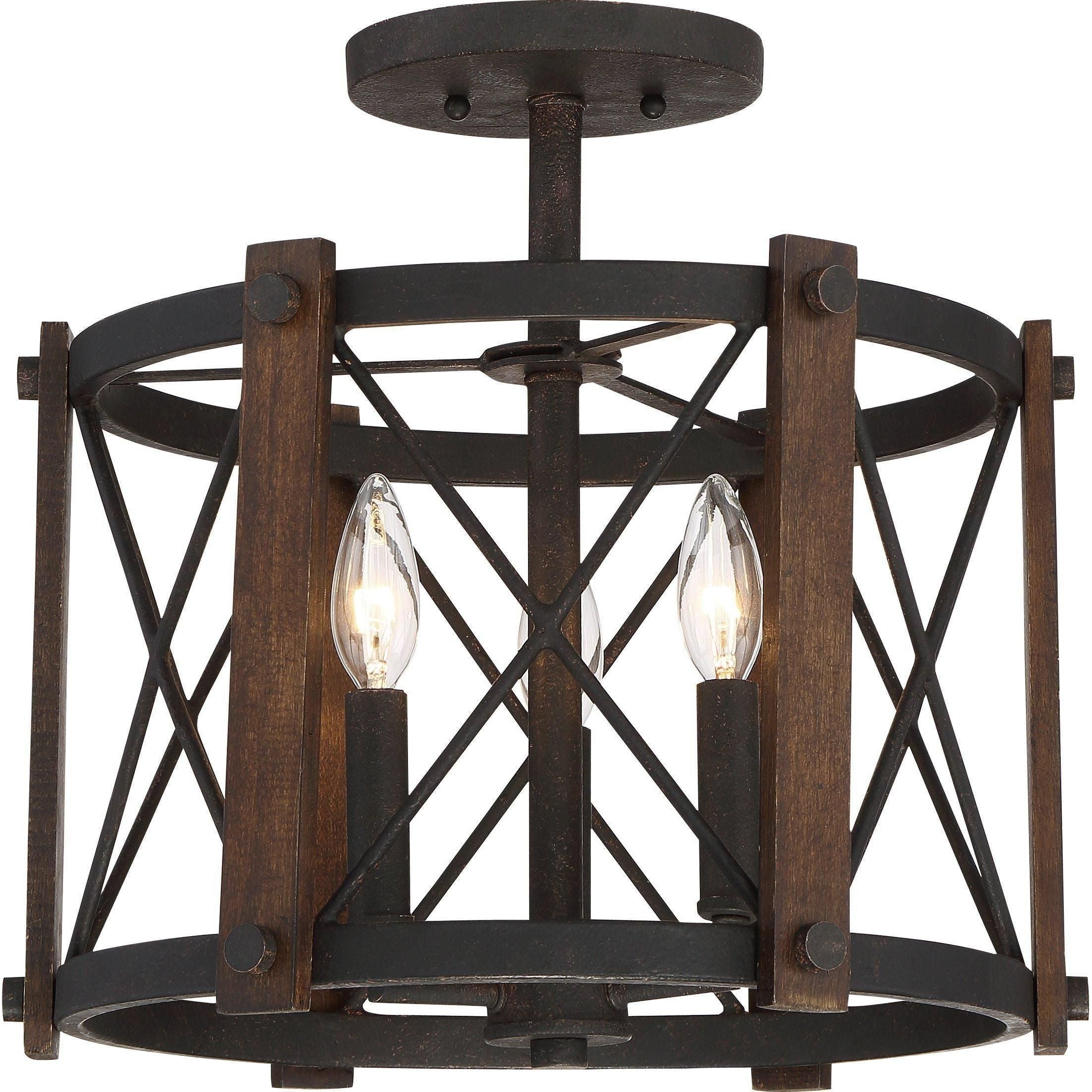 Quoizel - Baron Semi Flush Mount - Lights Canada