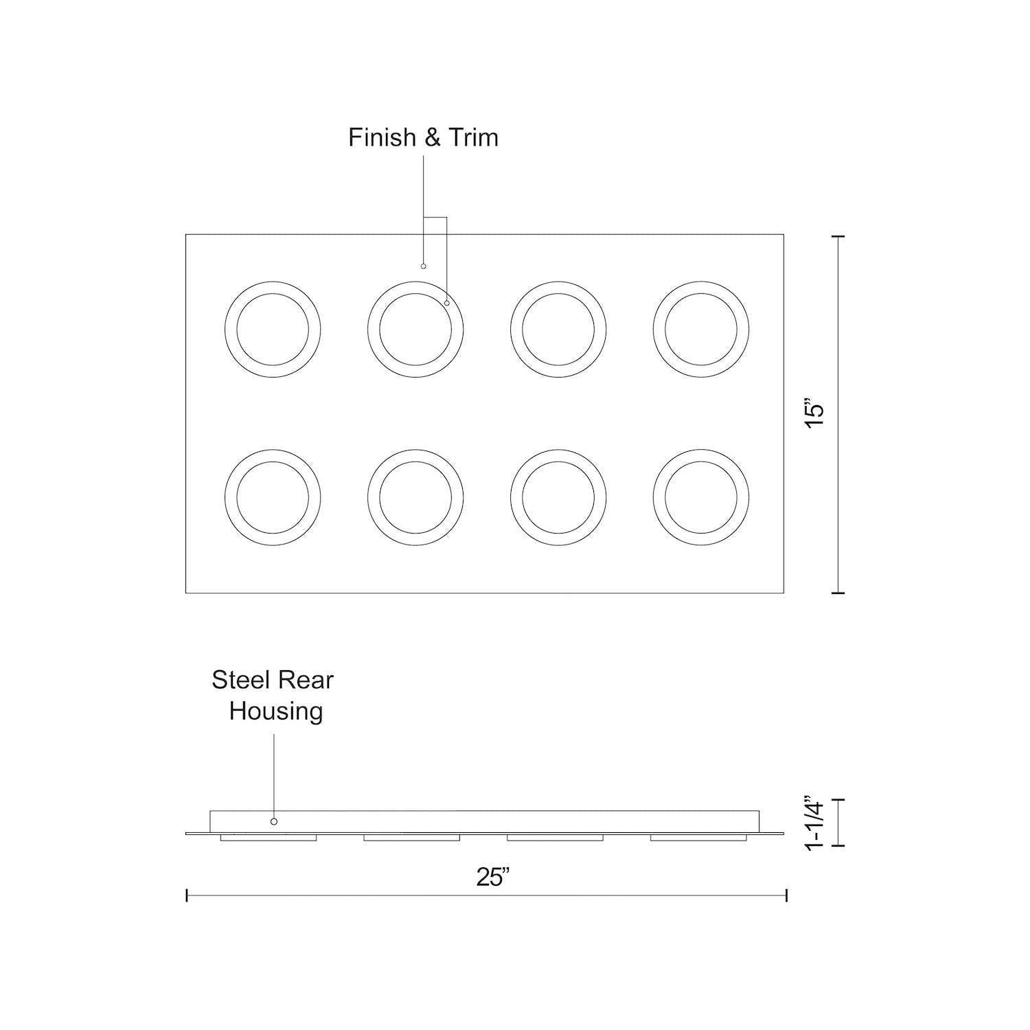 Kuzco - Broadway LED Linear Flush Mount - Lights Canada