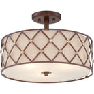 Quoizel - Brown Lattice Semi Flush Mount - Lights Canada