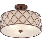 Quoizel - Brown Lattice Semi Flush Mount - Lights Canada