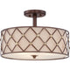 Quoizel - Brown Lattice Semi Flush Mount - Lights Canada