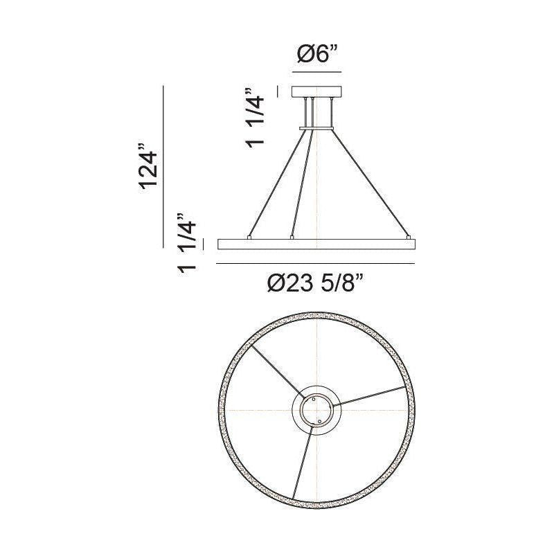 Matteo - O'Hara 24" 1-Light Chandelier - Lights Canada