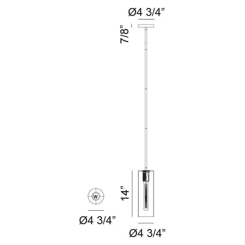 Matteo - Lincoln 1-Light Tall Mini Pendant - Lights Canada