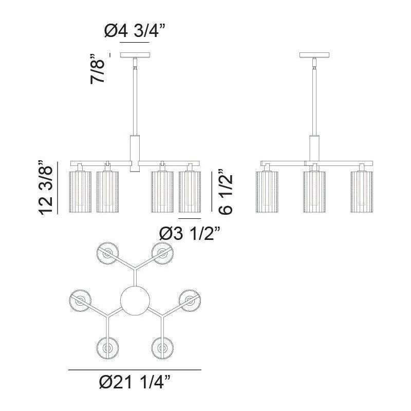 Matteo - Kristof 6-Light Chandelier - Lights Canada