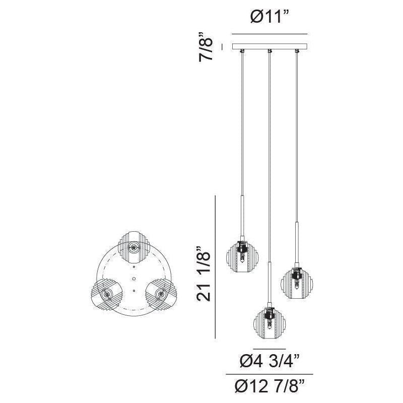 Matteo - Jemyca 3-Light Pendant - Lights Canada