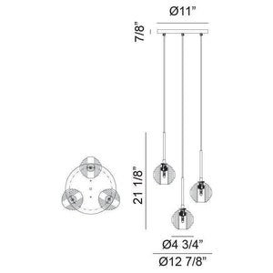 Matteo - Jemyca 3-Light Pendant - Lights Canada