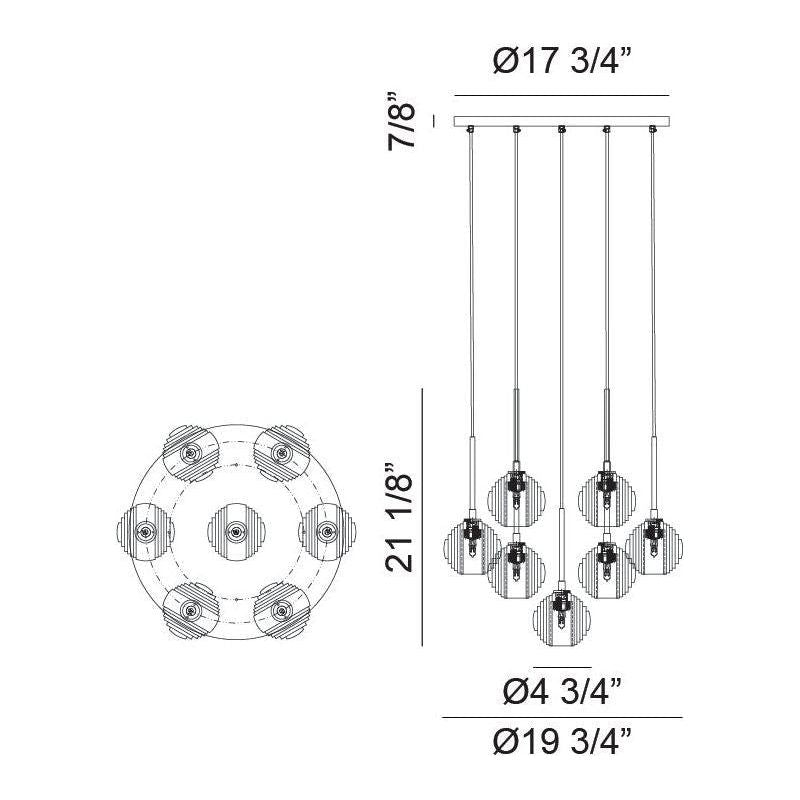 Matteo - Jemyca 7-Light Pendant - Lights Canada