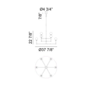 Matteo - Candlestix 6-Light Chandelier - Lights Canada