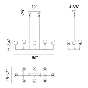 Matteo - Candlestix 8-Light Chandelier - Lights Canada