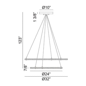 Matteo - Victoria 32" 2-Light Pendant - Lights Canada