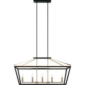 Matteo - Mavonshire 5-Light Linear Suspension - Lights Canada