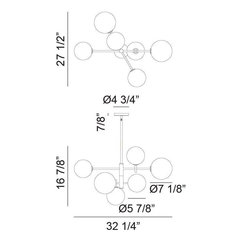 Matteo - Averley 6-Light Chandelier - Lights Canada