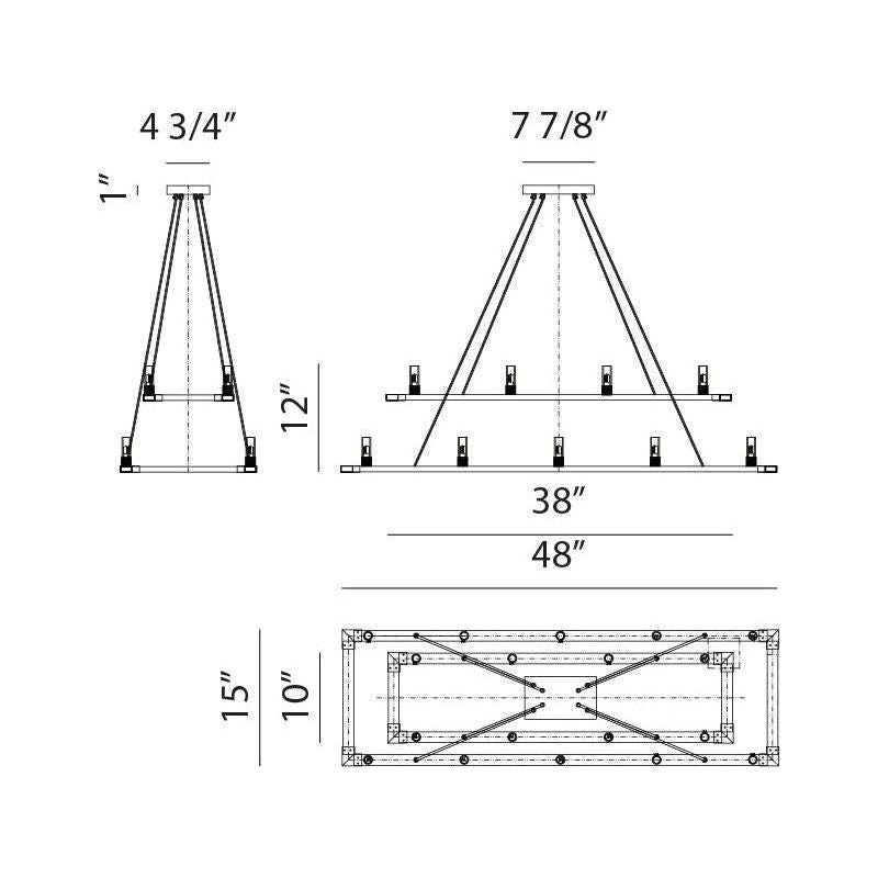 Matteo - Cascadian 18-Light Chandelier - Lights Canada