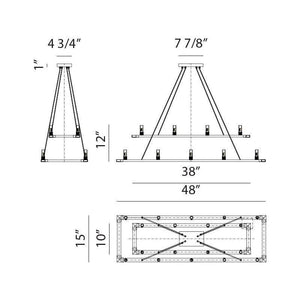 Matteo - Cascadian 18-Light Chandelier - Lights Canada