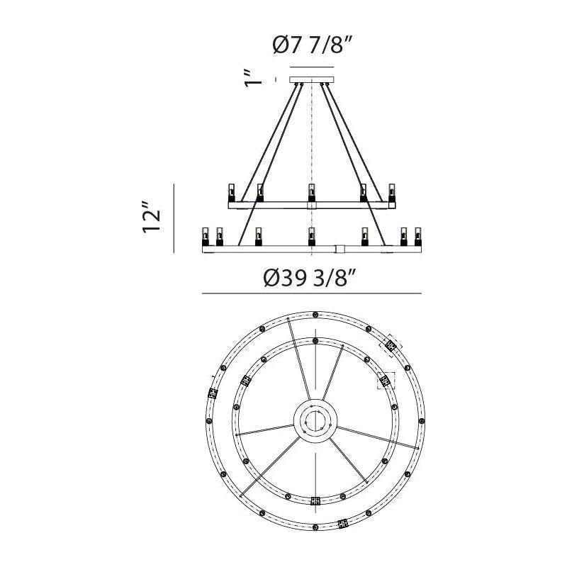 Matteo - Cascadian 21-Light Chandelier - Lights Canada