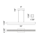 Matteo - Presley 33" 1-Light Linear Suspension - Lights Canada