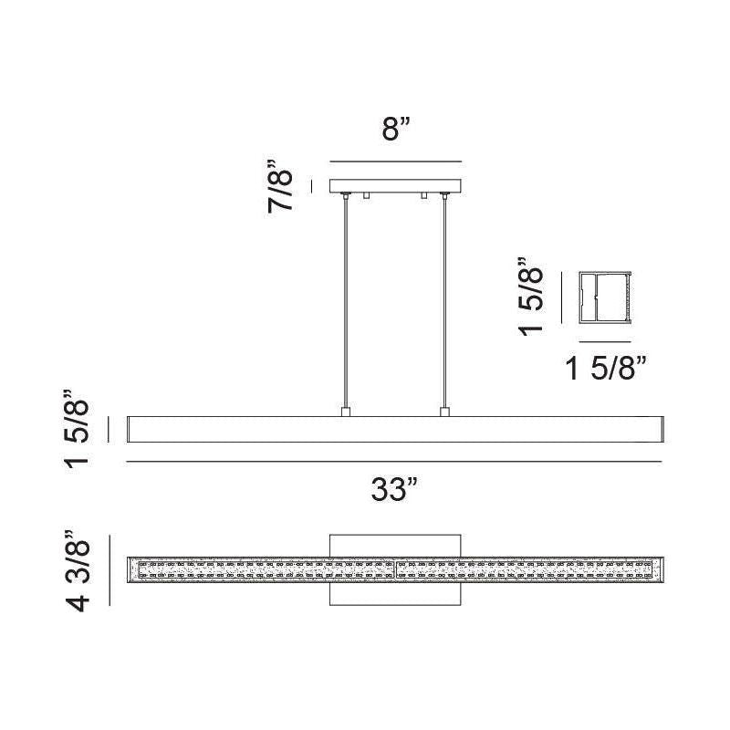 Matteo - Presley 33" 1-Light Linear Suspension - Lights Canada
