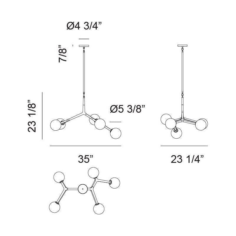 Matteo - Rami 5-Light Pendant - Lights Canada