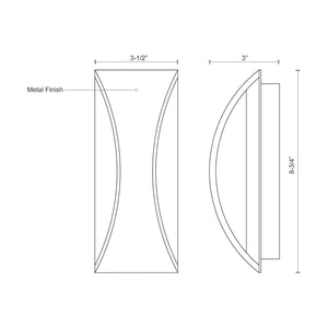 Kuzco - Cabo LED 9" Exterior Wall Arc Up/Down - Lights Canada