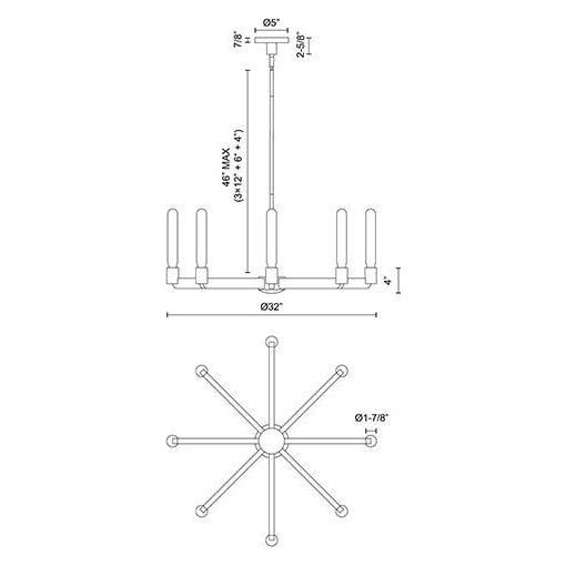 Alora Mood - Claire 8-Light 32" Chandelier - Lights Canada