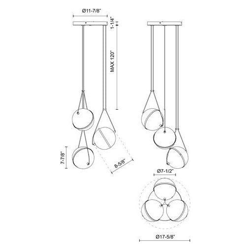 Kuzco - Aries 18" Chandelier - Lights Canada