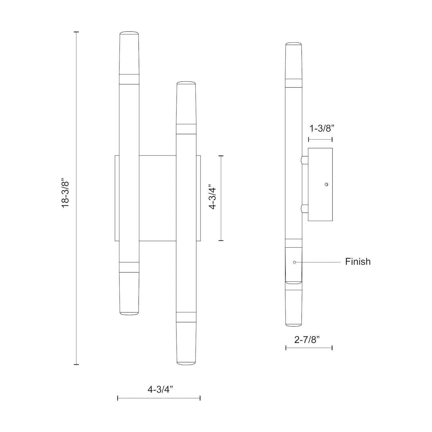 Kuzco - Draven 4-Light LED Sconce - Lights Canada