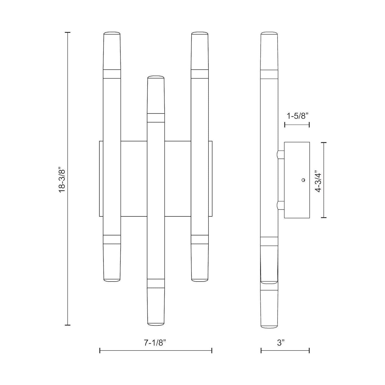 Kuzco - Draven 6-Light LED Sconce - Lights Canada