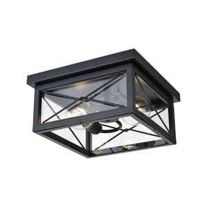 County Fair Outdoor Ceiling Light Black with Clear Glass