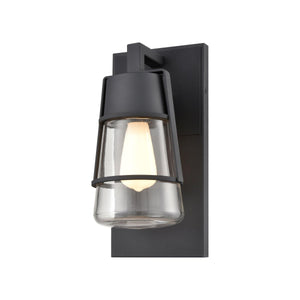 Lake of the Woods Outdoor Sconce Black with Clear Glass