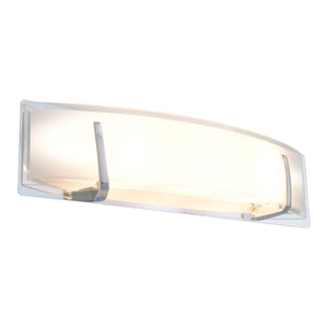 Hyperion Vanity Light Chrome with Half Opal Glass