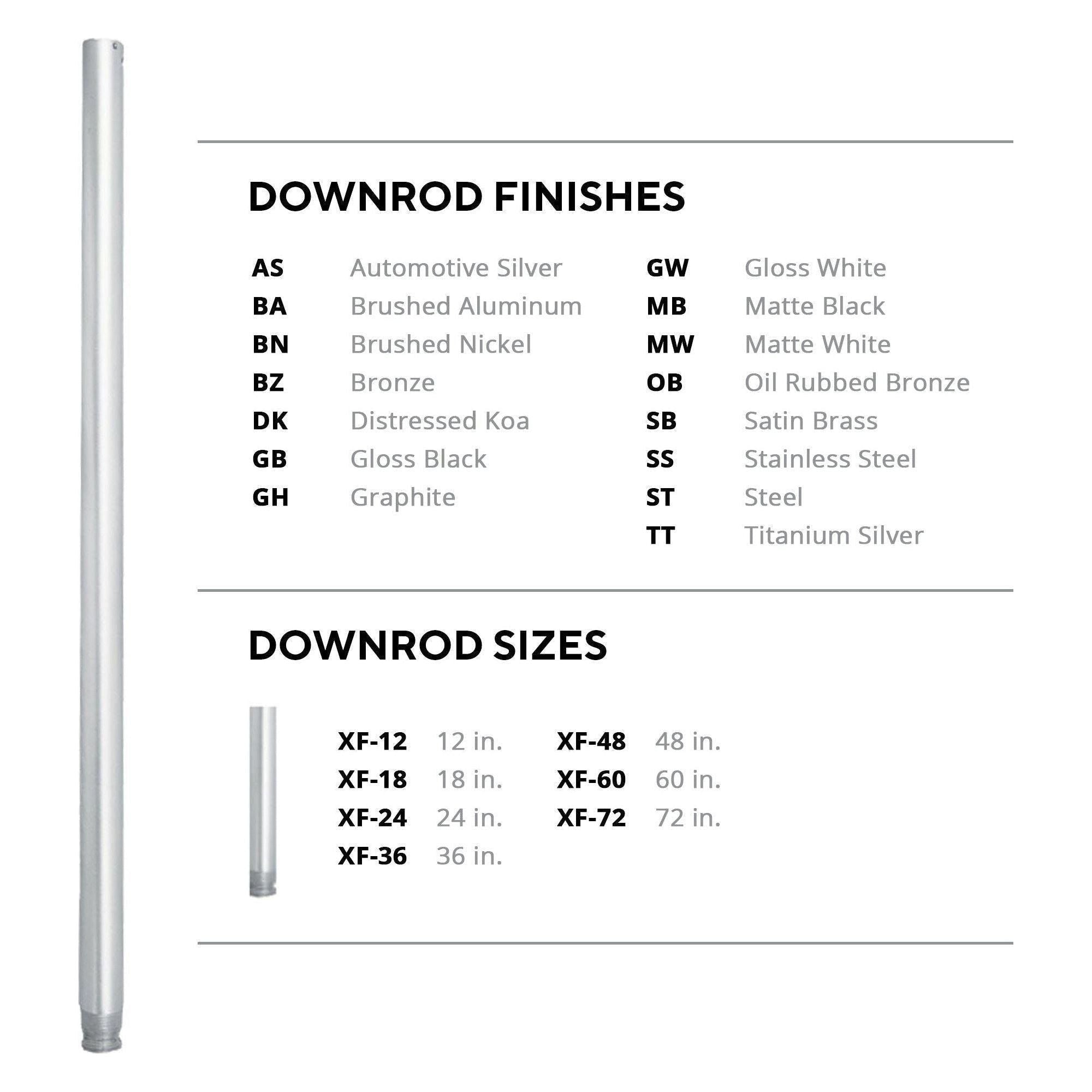 Modern Forms - 36" Ceiling Fan Extension Downrod - Lights Canada