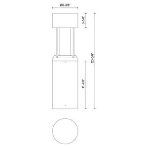 Kuzco - Novato 24" Exterior Bollard - Lights Canada