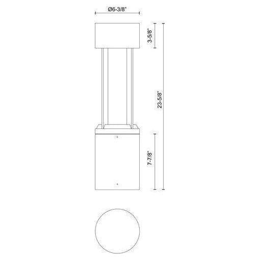 Kuzco - Knox 24" Exterior Bollard - Lights Canada