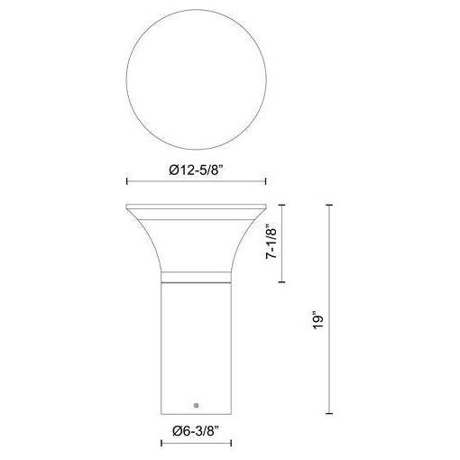 Kuzco - Kingsbury 19" Exterior Bollard - Lights Canada