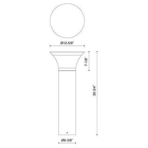 Kuzco - Kingsbury 31" Exterior Bollard - Lights Canada