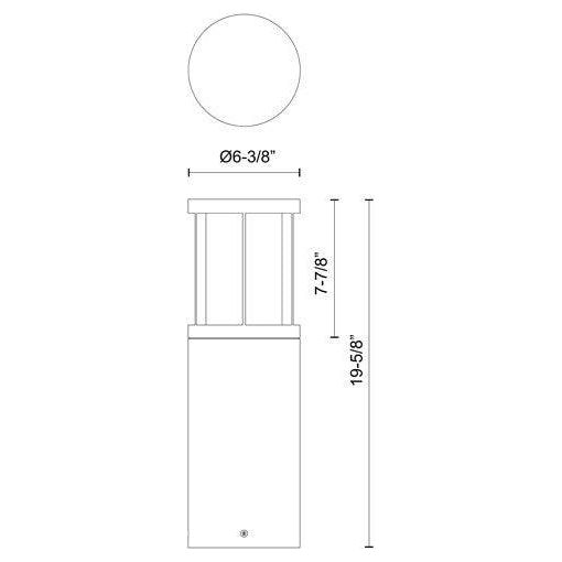 Kuzco - Alden 20" Exterior Bollard - Lights Canada