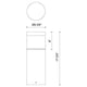 Kuzco - Hanover 18" Exterior Bollard - Lights Canada
