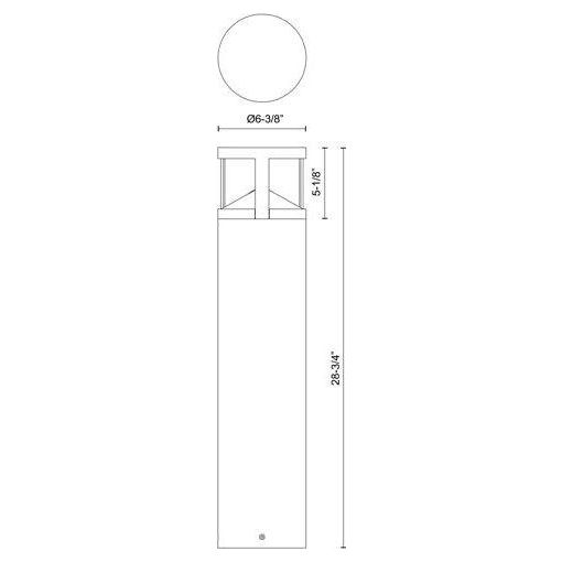 Kuzco - Dover 29" Exterior Bollard - Lights Canada