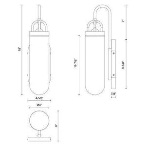 Alora Mood - Lancaster 5" Exterior Wall - Lights Canada