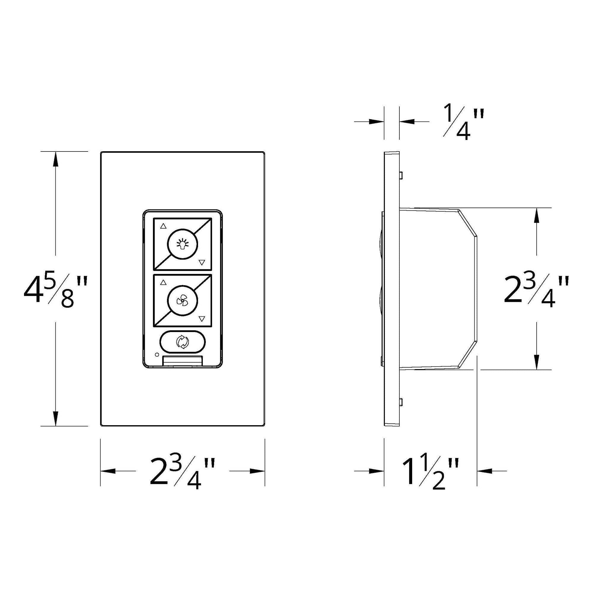 Modern Forms - 6-Speed RF Ceiling Fan Wall Control with Single Pole Wallplate - Lights Canada