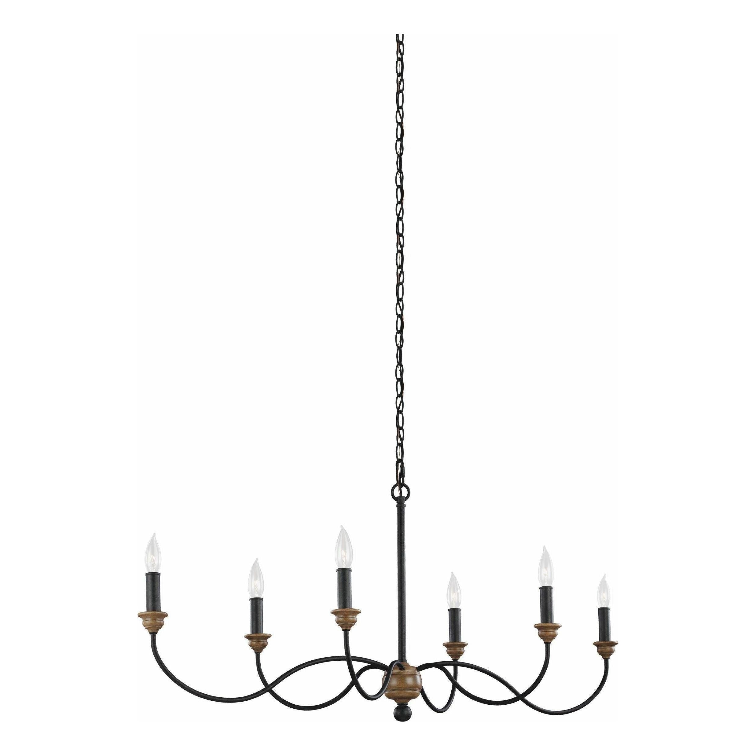 Generation Lighting - Hartsville 6-Light Chandelier (with Bulbs) - Lights Canada