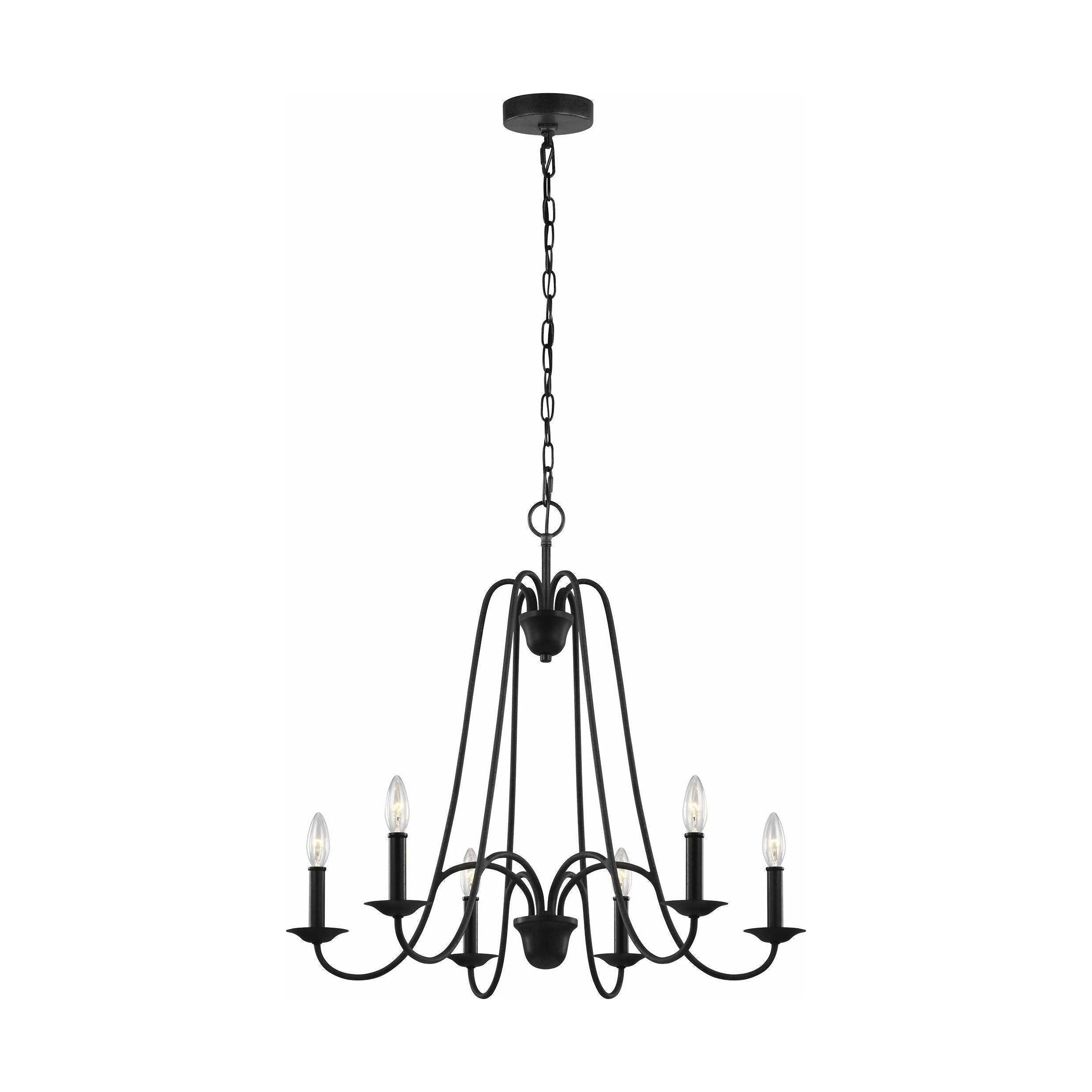 Generation Lighting - Boughton 6-Light Chandelier (with Bulbs) - Lights Canada