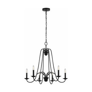 Generation Lighting - Boughton 6-Light Chandelier (with Bulbs) - Lights Canada